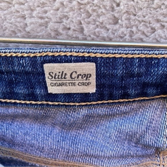 AG Adriano Goldschmied Stilt Crop Cigarette Crop Distressed Jeans Sz 26 - Picture 10 of 13